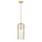 Z-Lite Alverton 1 Light Pendant, Rubbed Brass & Clear 3036P8-RB - alternate 1